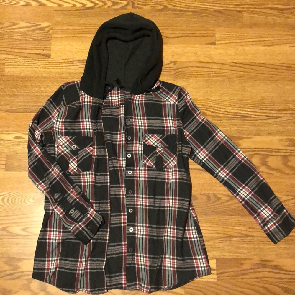 Red/Grey/Black/White flannel